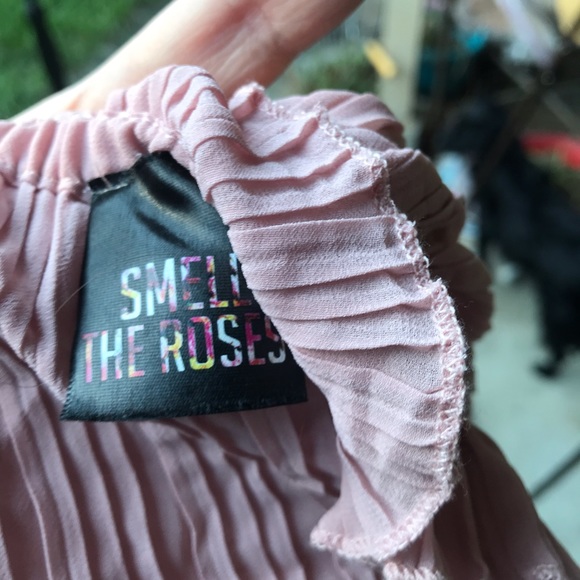 🌸Buy 1 Get 1 FREE🌸Smell The Roses Pink Off Shoulder Ruffle Top - Picture 5 of 8